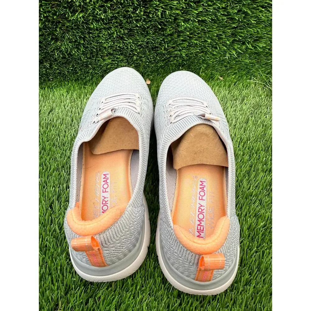 Skechers Summits 150116W-GYMT Athletic Sneaker Womens 8 Gray Knit Sports Jogging